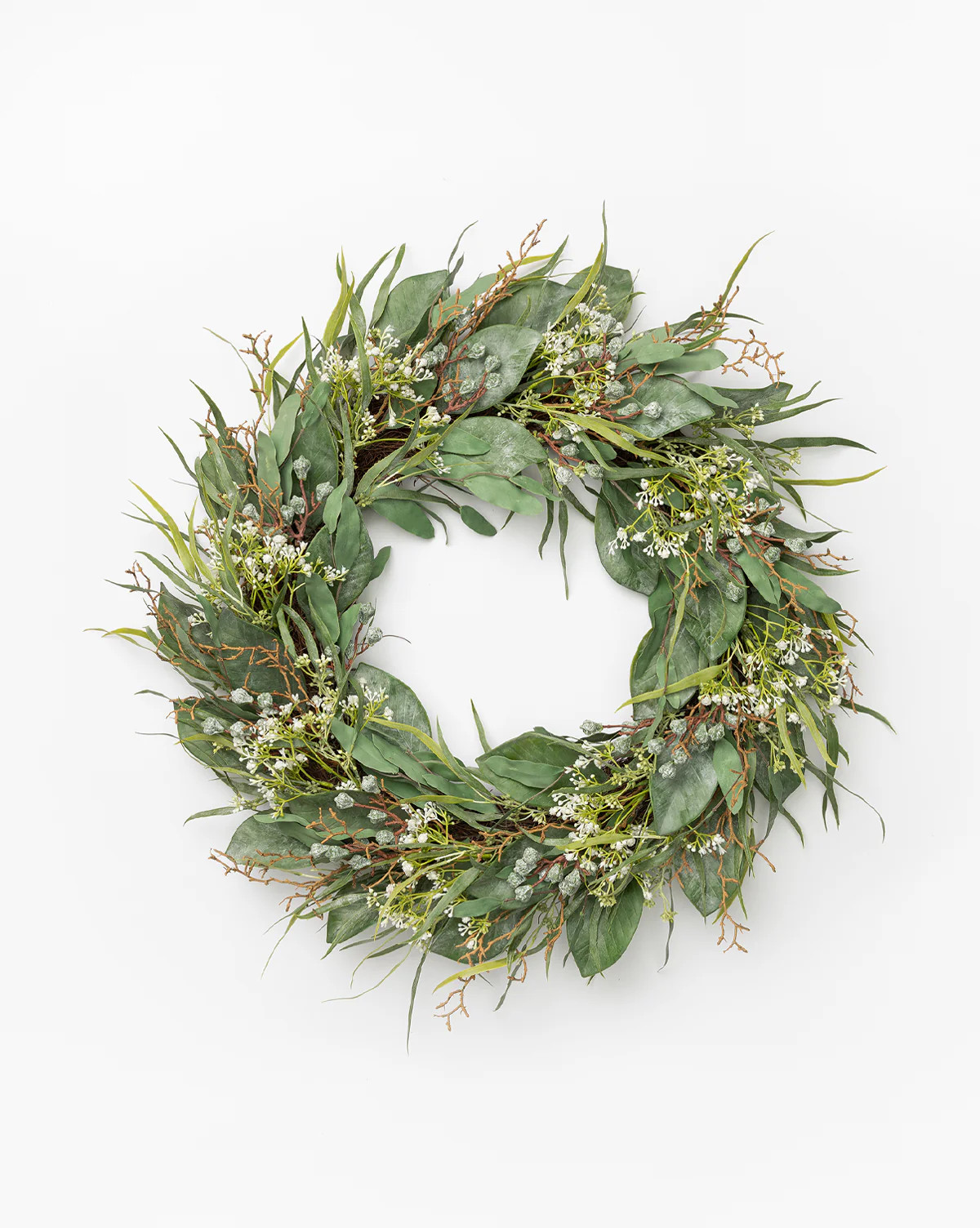 Faux Wild Grass & Eucalyptus Wreath | McGee & Co. (US)