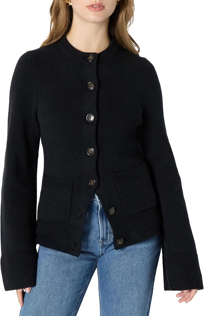 Amazon Essentials (Demi's Pick) Women's Regular-Fit Long-Sleeve Cardigan with Bell Sleeves and Sh... | Amazon (US)