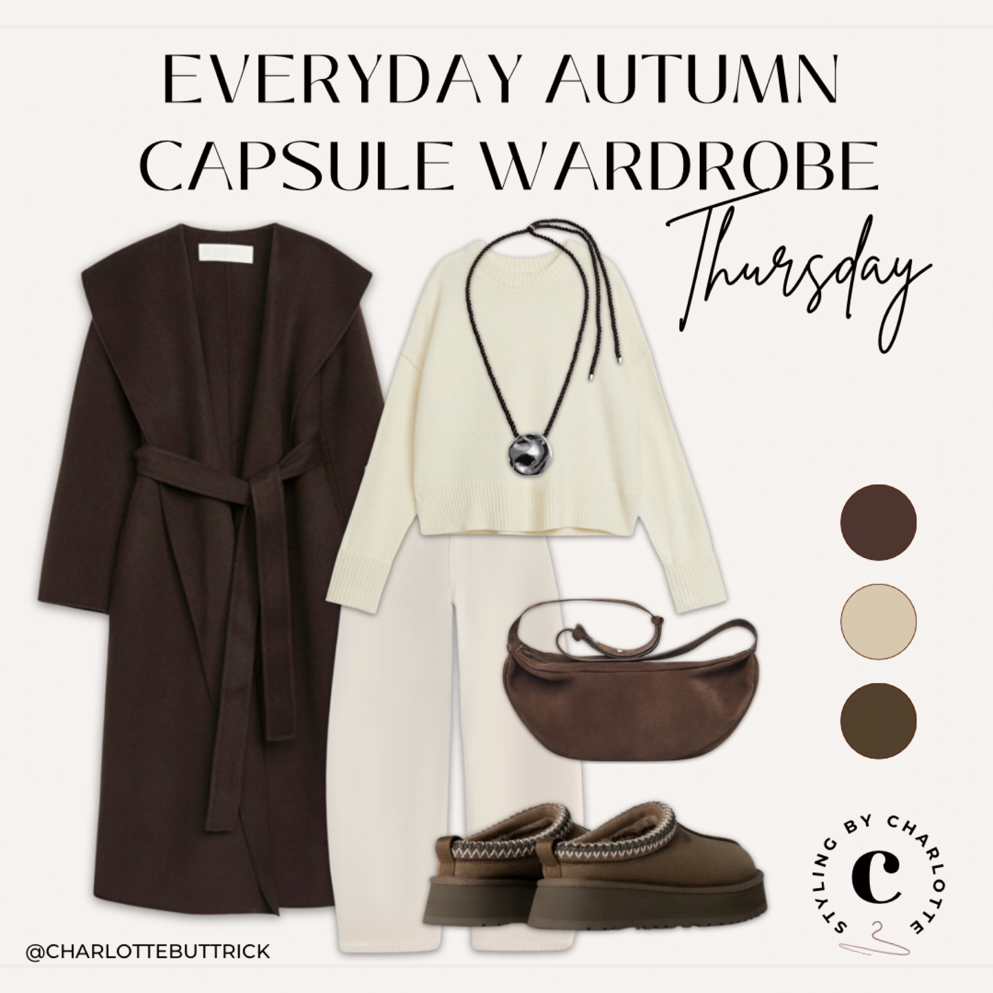 A week of autumn outfit ideas from a fall capsule wardrobe 🧦✨🤎🍂 THURSDAY 

brown wool coat, ecru jeans, Ugg tazz, brown suede bag, casual outfit 

#LTKuk #LTKeurope #LTKautumn