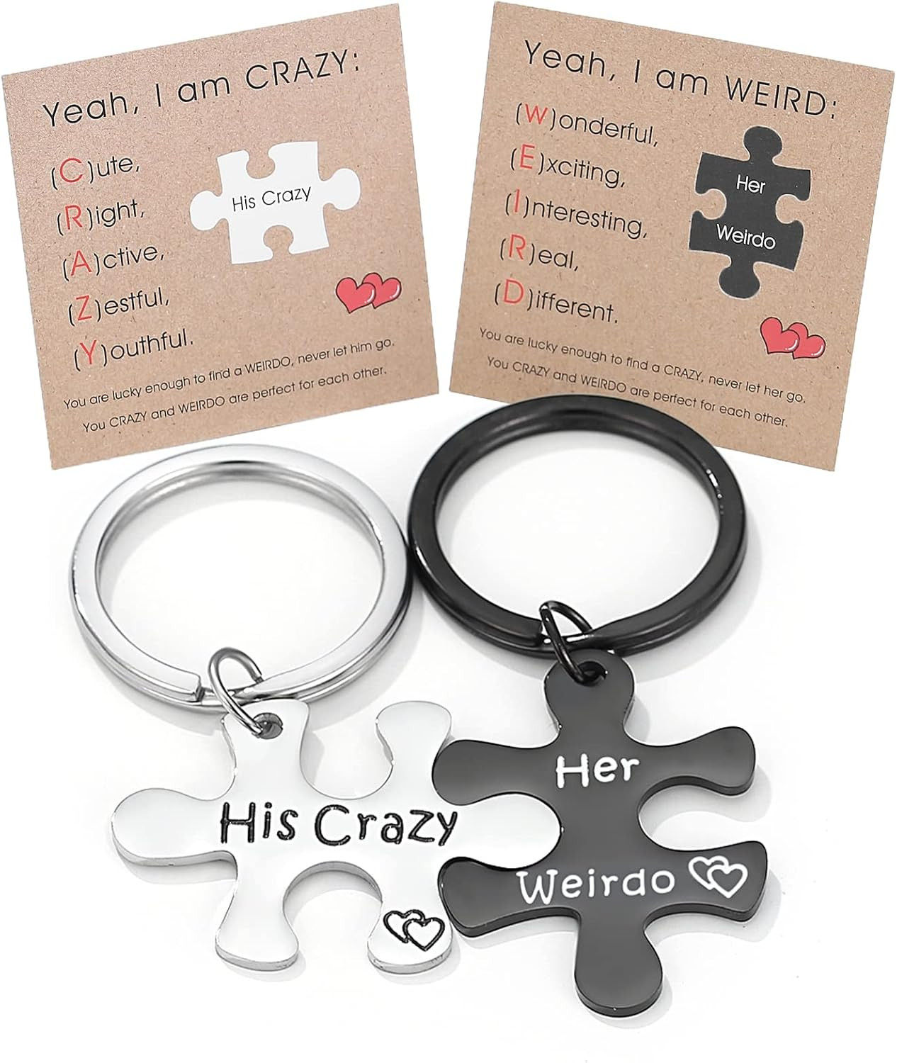 Valentines Day Gifts for Him Her Couples Gifts for Boyfriend Girlfriend Teenage Men Matching Keychai | Amazon (US)