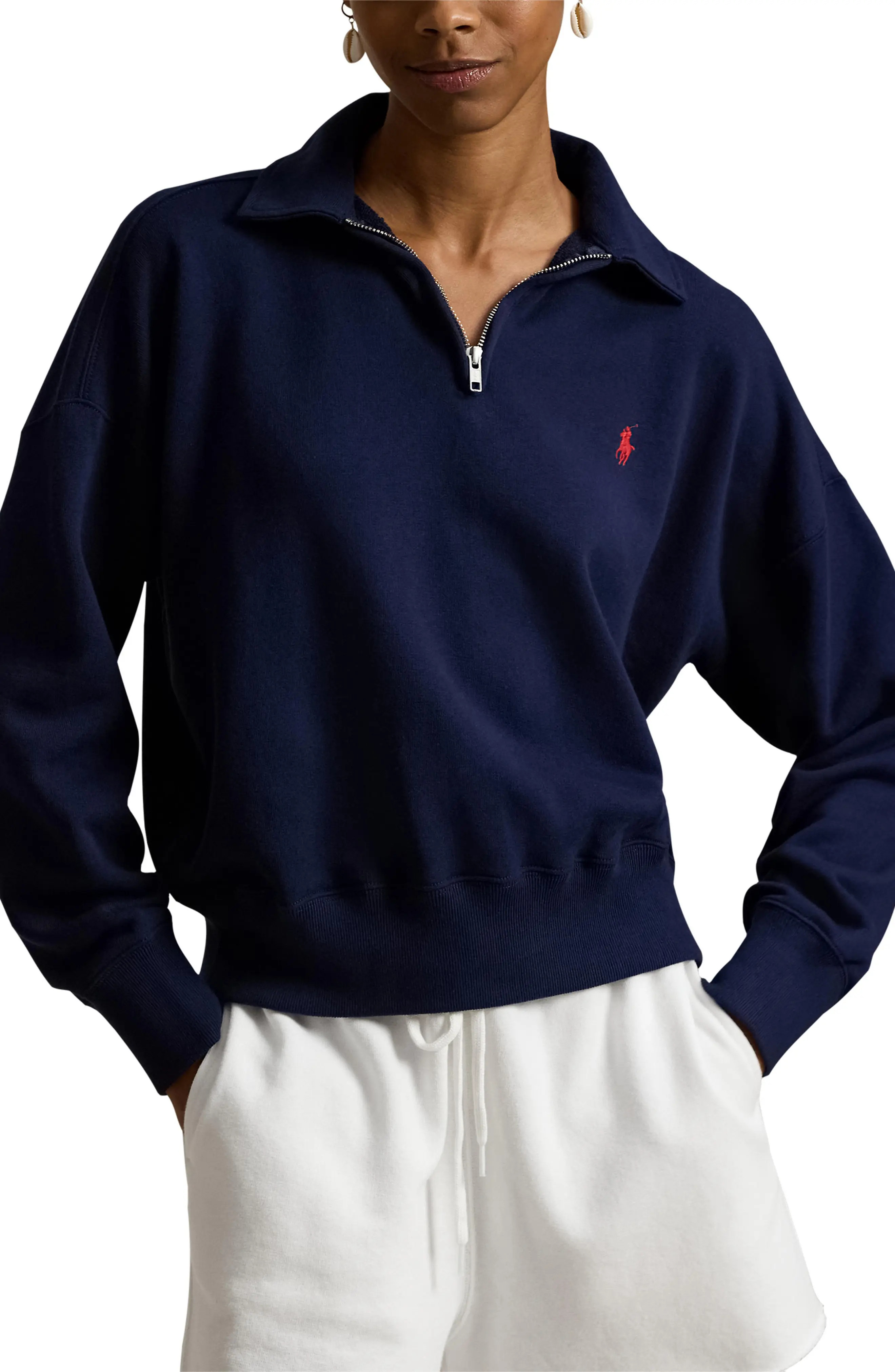 Lightweight Fleece Quarter Zip Pullover (Women) | Nordstrom | Nordstrom