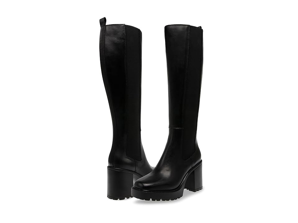 Steve Madden Deegan Women's Boots Black Leather : 9.5 M | Zappos