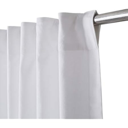 White Rod Pocket Kitchen Curtains, Dining Room Curtains, Cotton Curtain Window Panel, Eco Friendly C | Amazon (US)