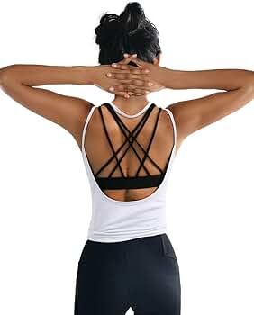 OYANUS Womens Summer Workout Tops Sexy Backless Yoga Shirts Open Back Activewear Running Sports G... | Amazon (US)