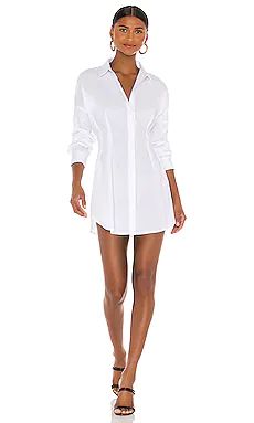 OW Collection Ella Shirt Dress in White from Revolve.com | Revolve Clothing (Global)