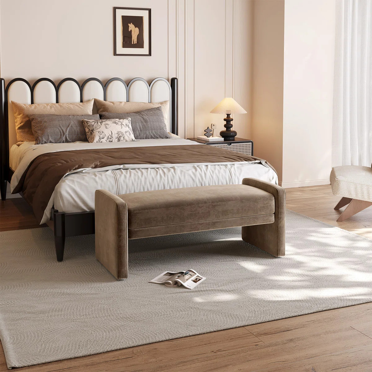 2-in-1 Upholstered Bench Stool with Cushion, Entryway | Wayfair North America