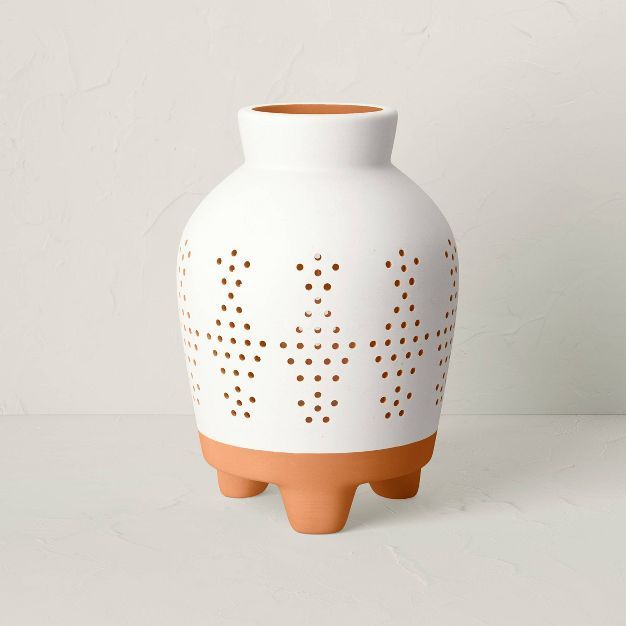 Terracotta Outdoor Lantern Candle Holder White/Terracotta - Opalhouse™ designed with Jungalow... | Target