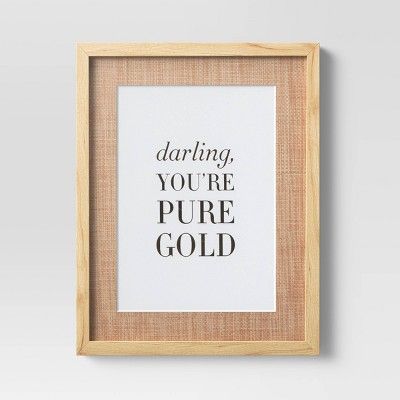 14" x 18" Darling You're Gold Framed Print - Opalhouse™ | Target