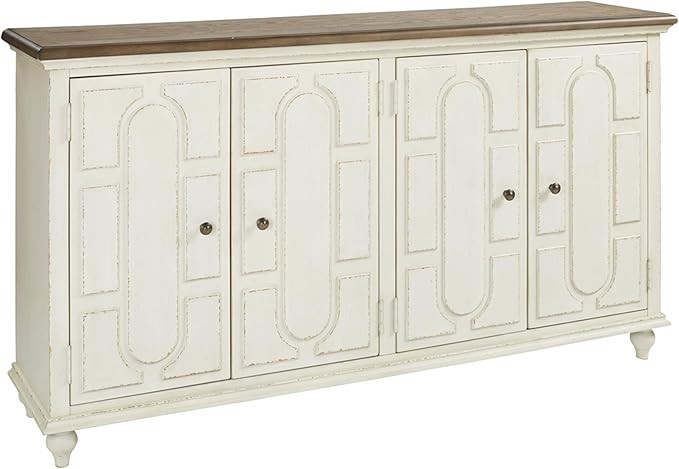 Signature Design by Ashley Roranville Accent Cabinet, Antique White | Amazon (US)