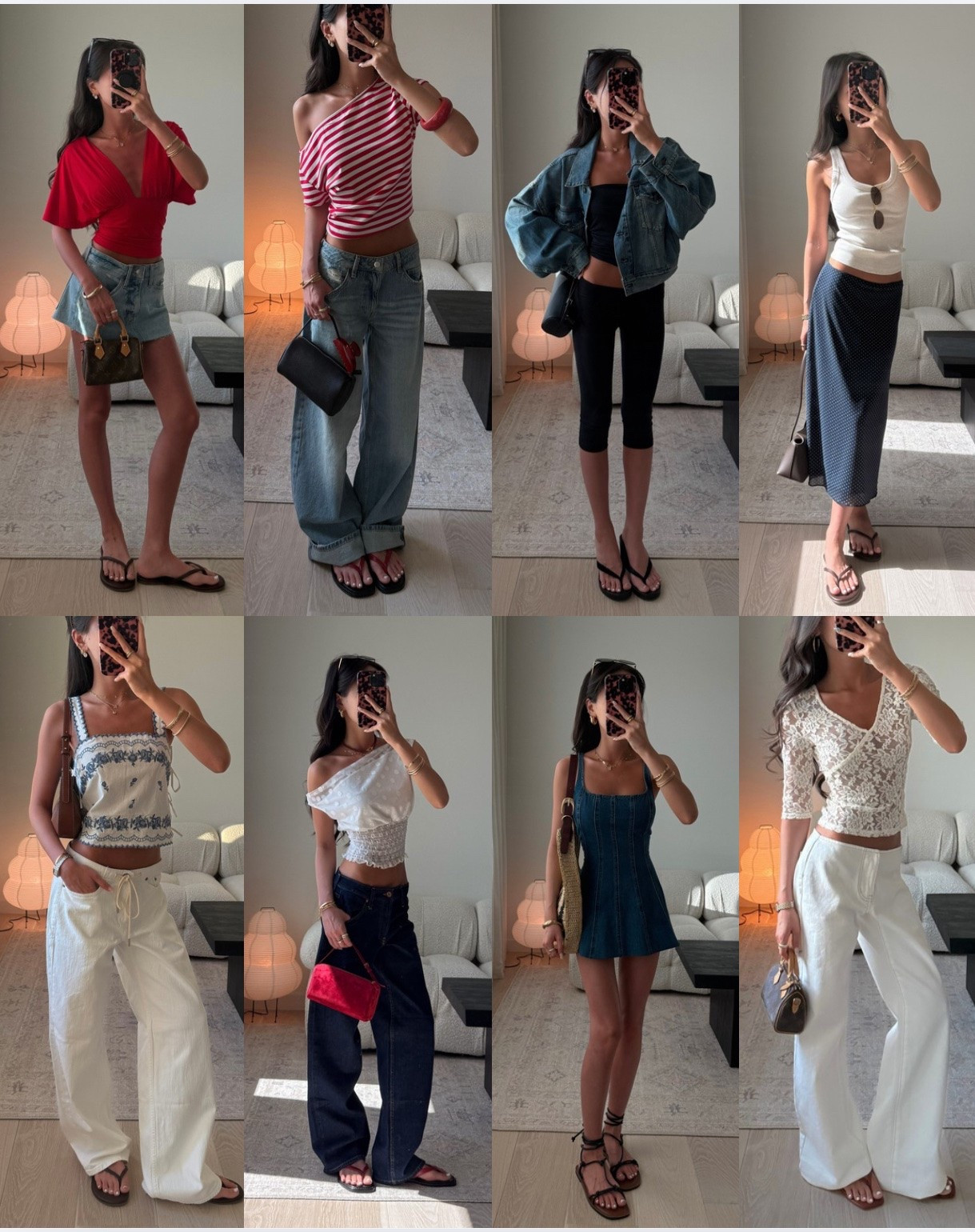 size references:
both red tops: size xs
hm jeans: size 0
hm tube top: size xxs
aritzia capri: xxs
sezane top: size 0
abercrombie jeans: size 24 short
gap jeans: 24 short
hm denim dress: size 2 (altered the waist and length)
lioness lace top: size xxs
princess polly white jeans: size 0
*polka dot maxi skirt is brandy but couldn’t find the navy version so i linked the black version!

#LTKootd