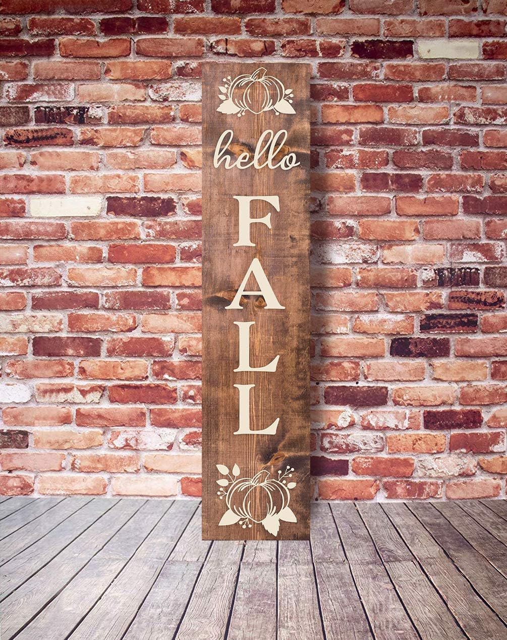 Hello Fall Fall Sign Autumn Sign Porch Sign Front Door Sign Pumpkin Porch Sign Fall Decor Porch D... | Amazon (US)