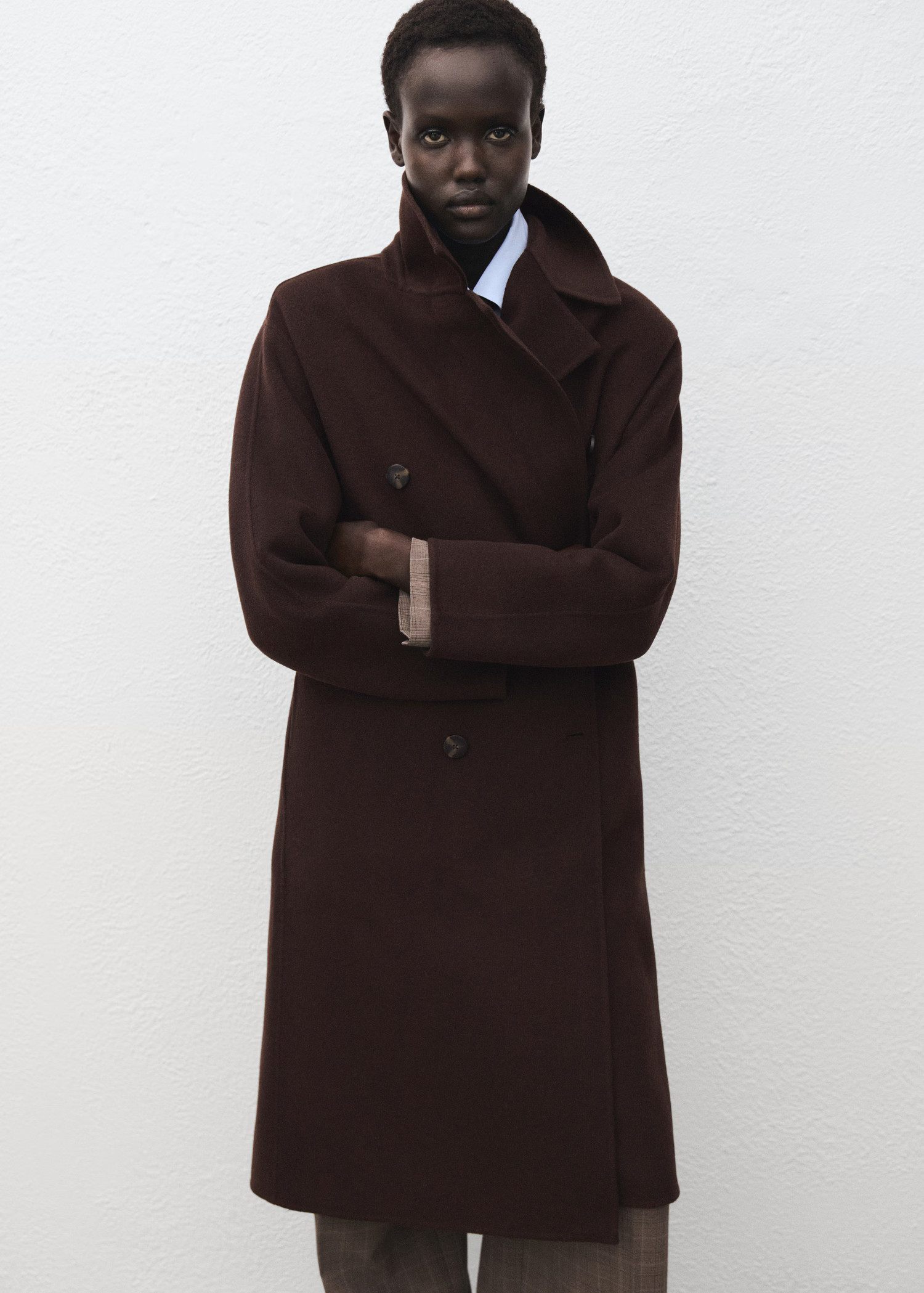 Handmade oversized wool coat | MANGO (UK)