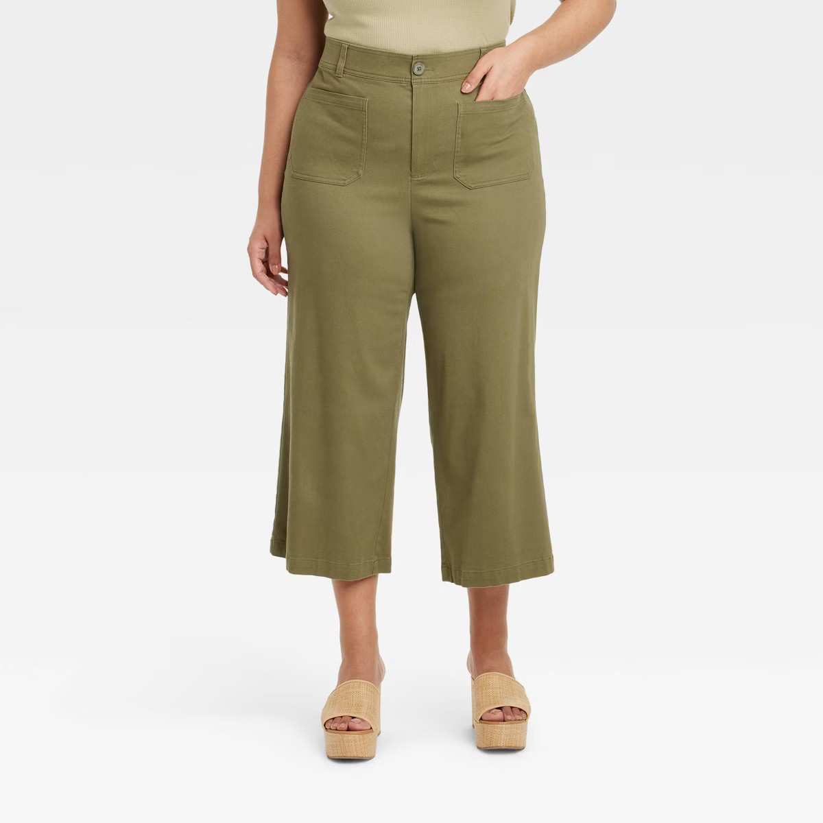 Women's High-Rise Cropped Wide Leg Pants - Ava & Viv™ | Target