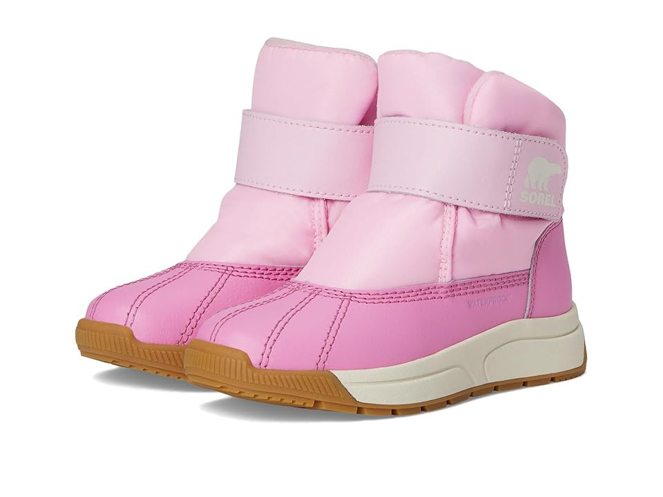 SOREL Kids Whitney III Strap Mid Waterproof (Little Kid) Kids Shoes Pink Flare/Orchid : 11 Little Kid M, Synthetic | Zappos