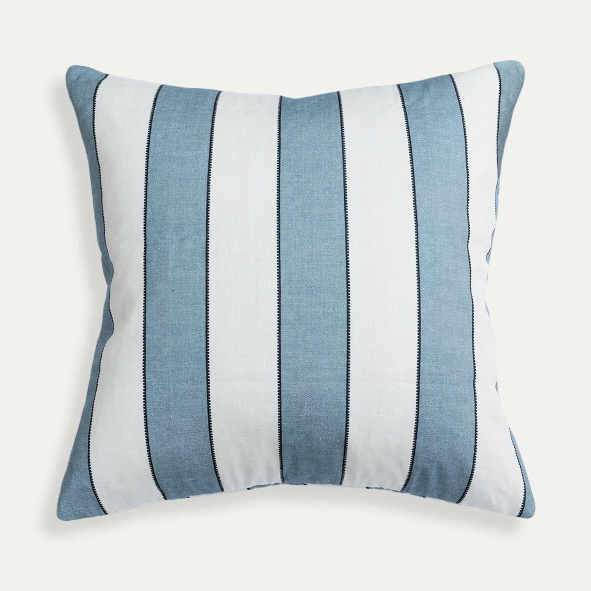 Blue Striped Throw Pillow: Florence Harbor | Pepper Home | Pepper Home