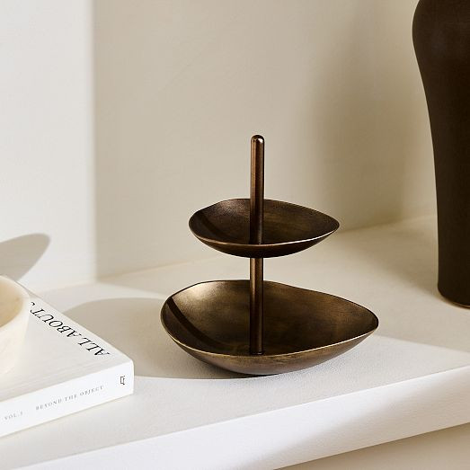 Organic Metal Jewelry Storage Tower | West Elm (US)