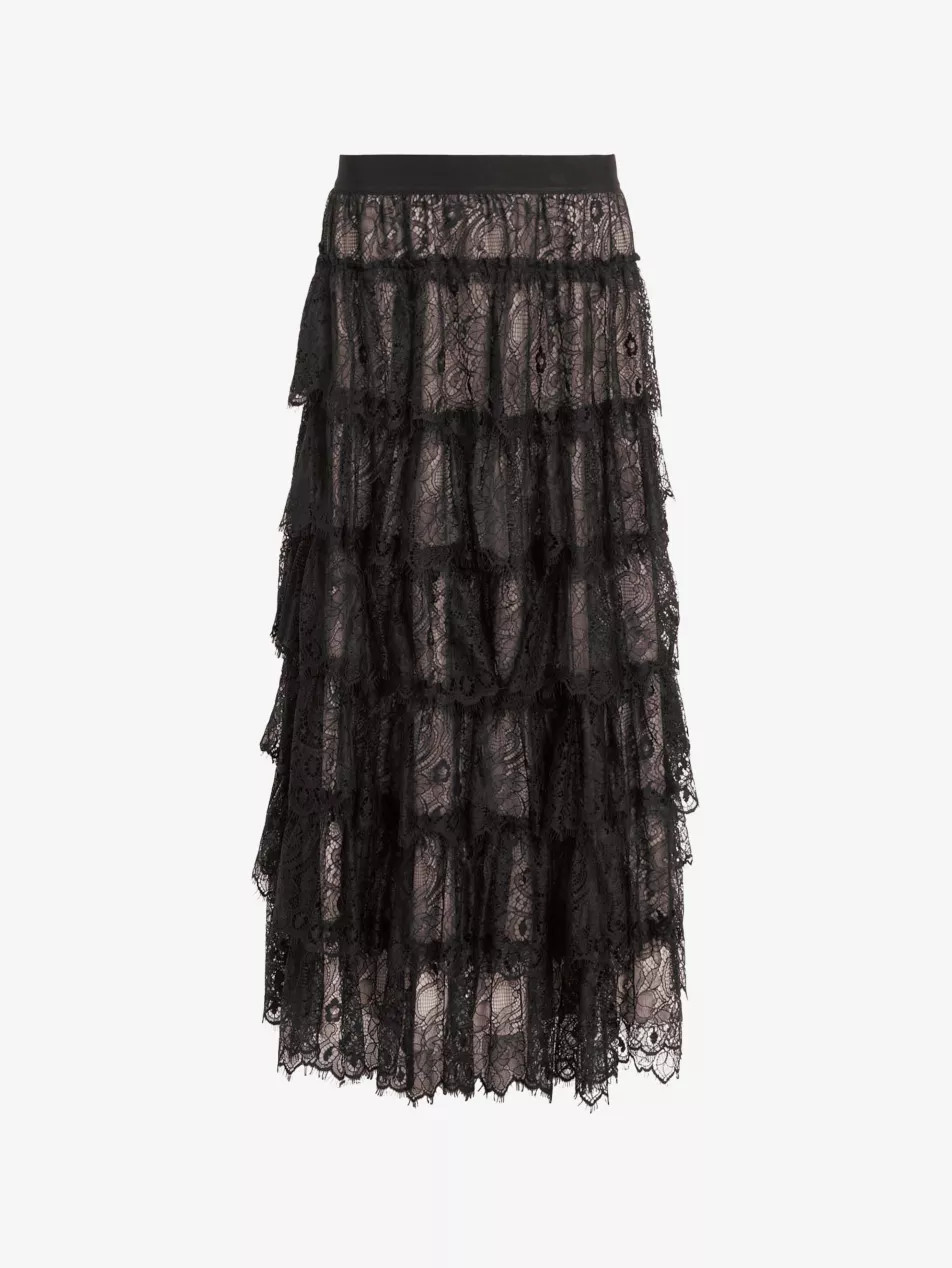 Rory Tiered-Hem Lace Maxi Skirt | Selfridges