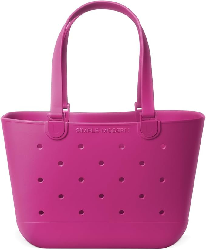Simple Modern Beach Bag Rubber Tote | Waterproof Large Tote Bag with Zipper Pocket for Beach, Poo... | Amazon (US)
