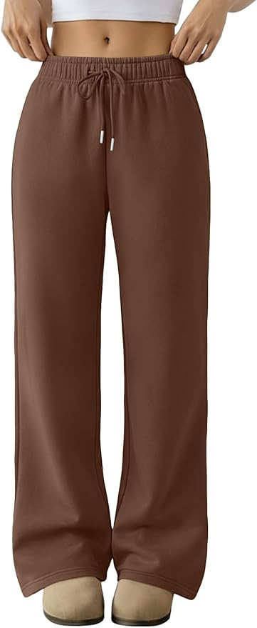 Trendy Queen Wide Leg Sweatpants for Womens Baggy Pants with Pockets | Amazon (US)