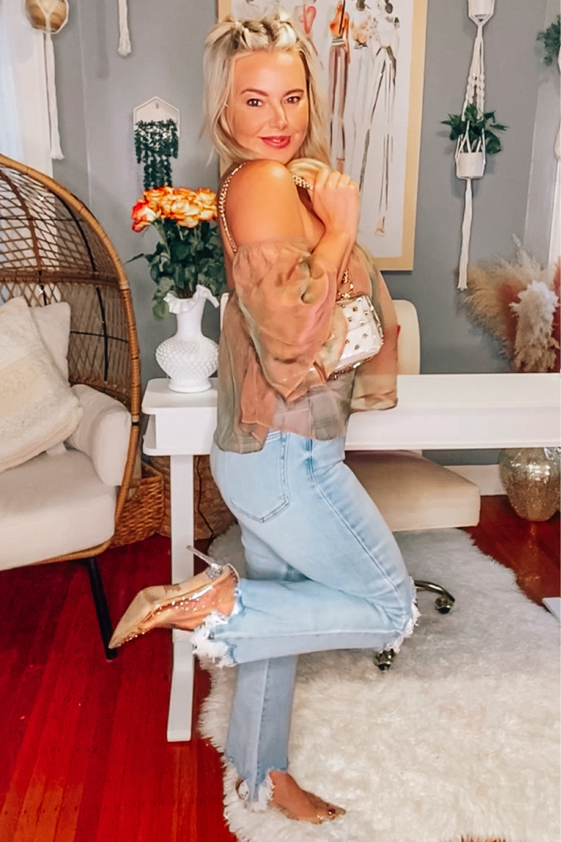 Cute girly look from Vici Dolls! These jeans are a must. I love this distressing. This off the shoulder top is so fun. 

#LTKmidsize #LTKstyletip #LTKfindsunder50