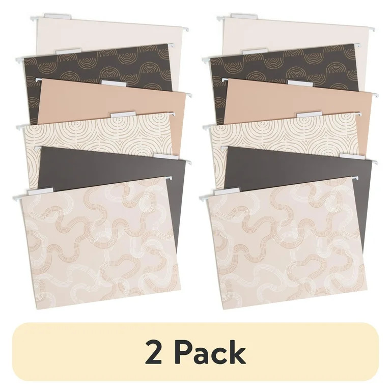 (2 pack) U Brands Decorative Hanging File Folders, 6 Count, Calming Contours, Letter Size | Walmart (US)