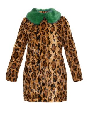Papa Puss jaguar-print faux-fur coat | Matches (UK)