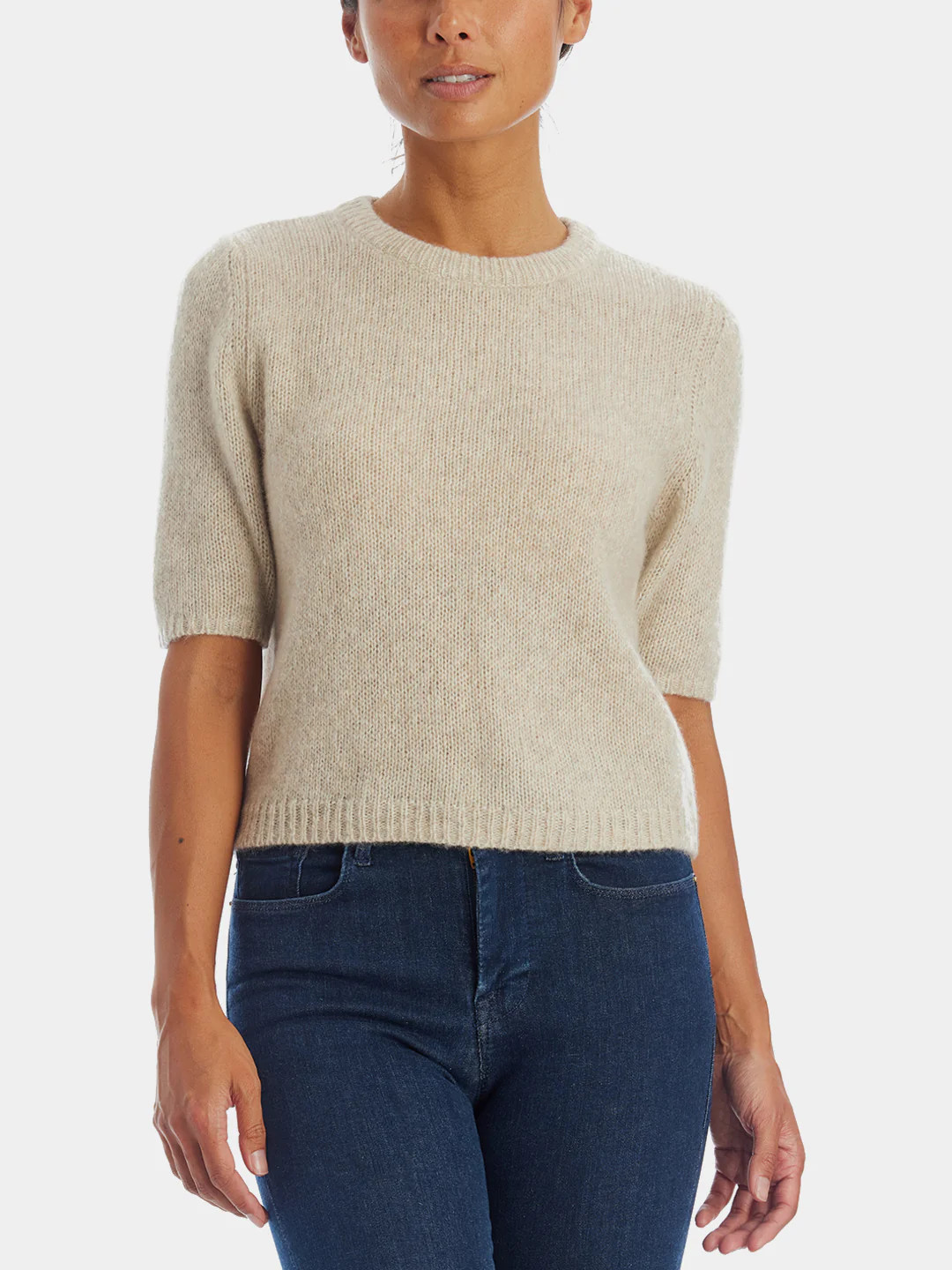 W. Cashmere Brenda Cashmere Short Sleeve Sweater in Earth Medium Lord & Taylor | Lord & Taylor