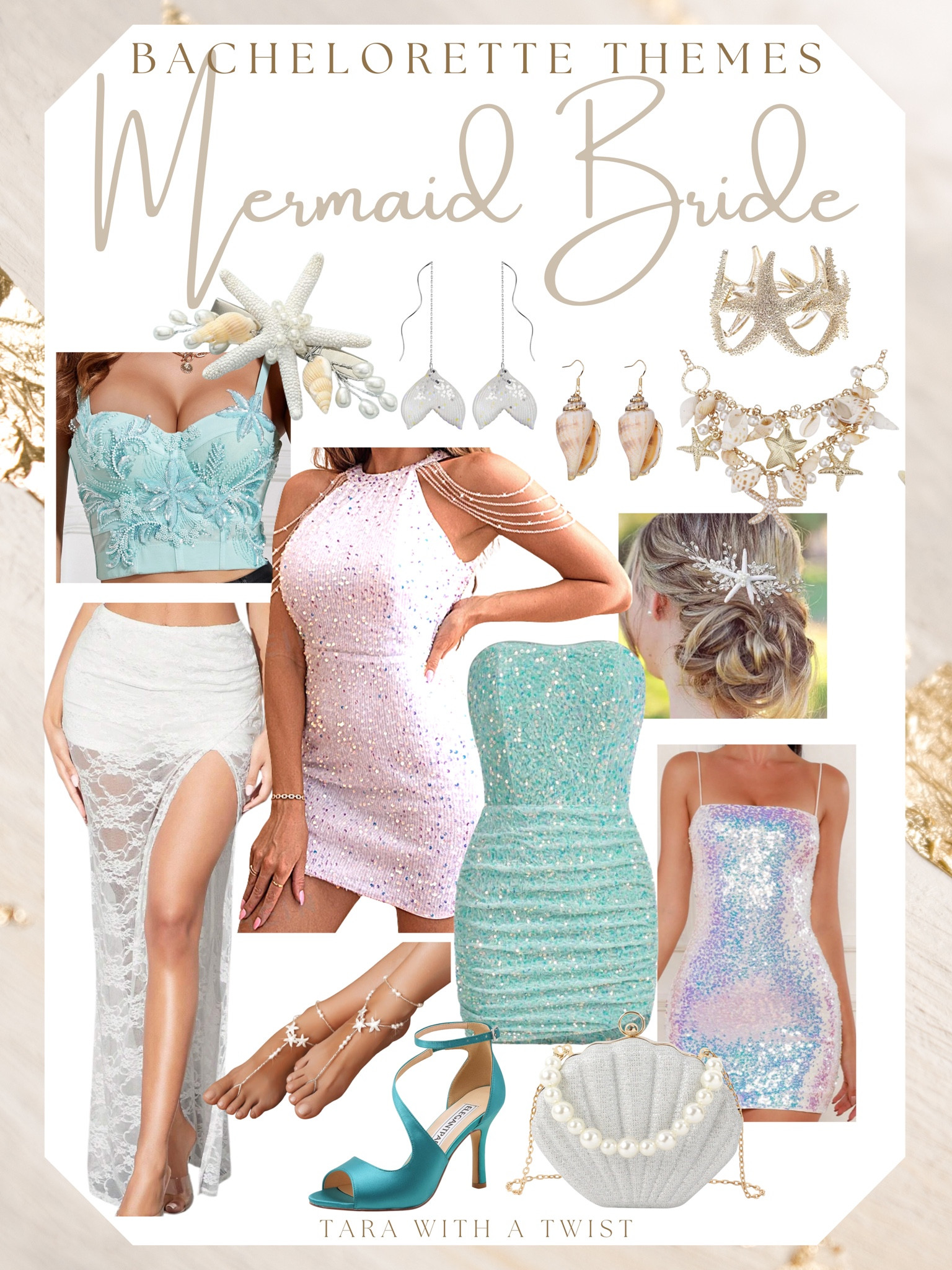 Bride to Be outfits for a Mermaid themed bachelorette! Perfect for the theme: “The Bride’s Last Splash!”

Bachelorette outfit. Bridal outfit. Bride to be outfit. White bachelorette dress. Bridal shoes. Mermaid bride. Mermaid accessories. 

#LTKwedding #LTKparties #LTKSeasonal