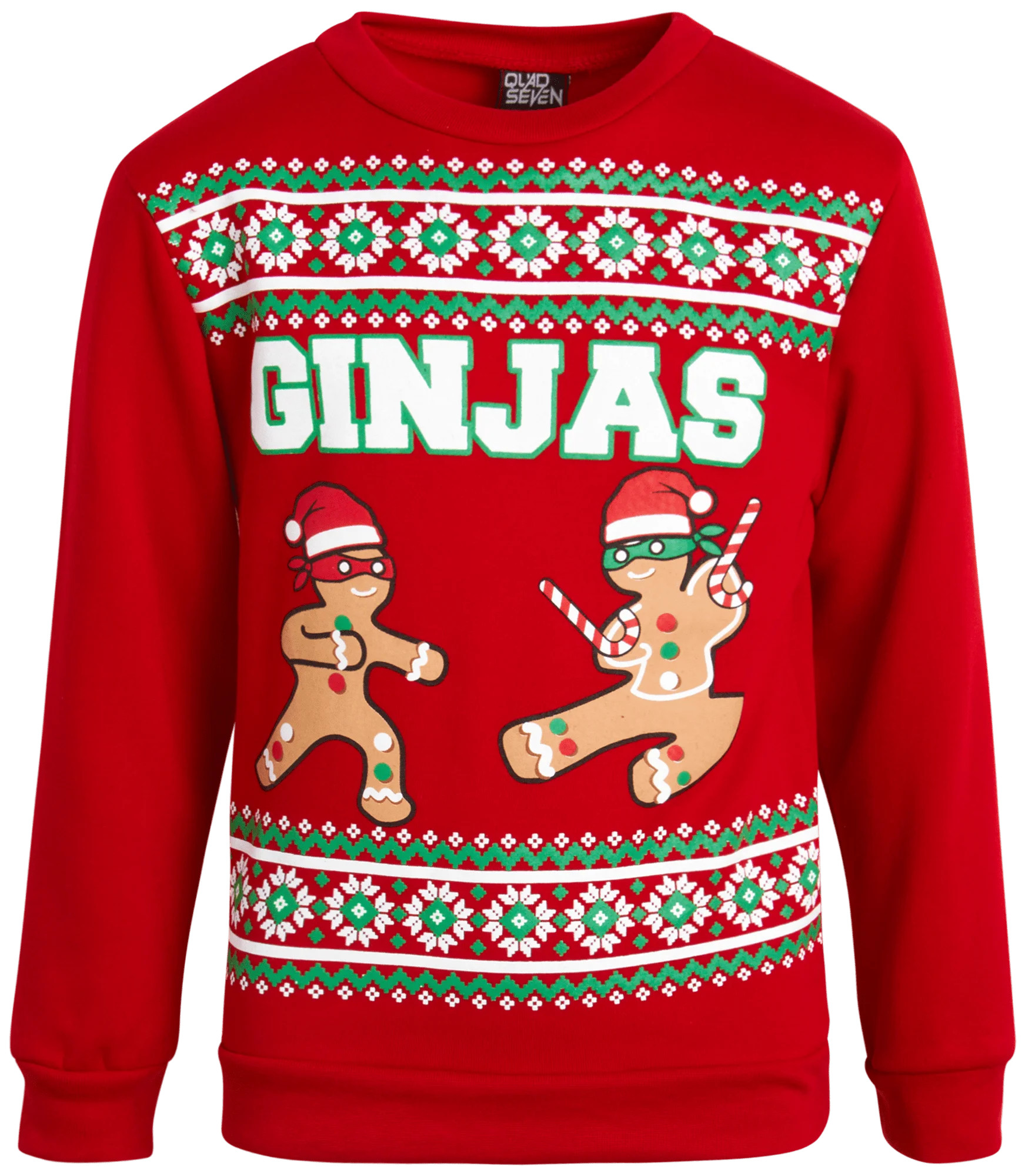 Quad Seven Boys' Ugly Christmas Sweater - Fleece Novelty Xmas Holiday Party Pullover Sweatshirt (... | Walmart (US)