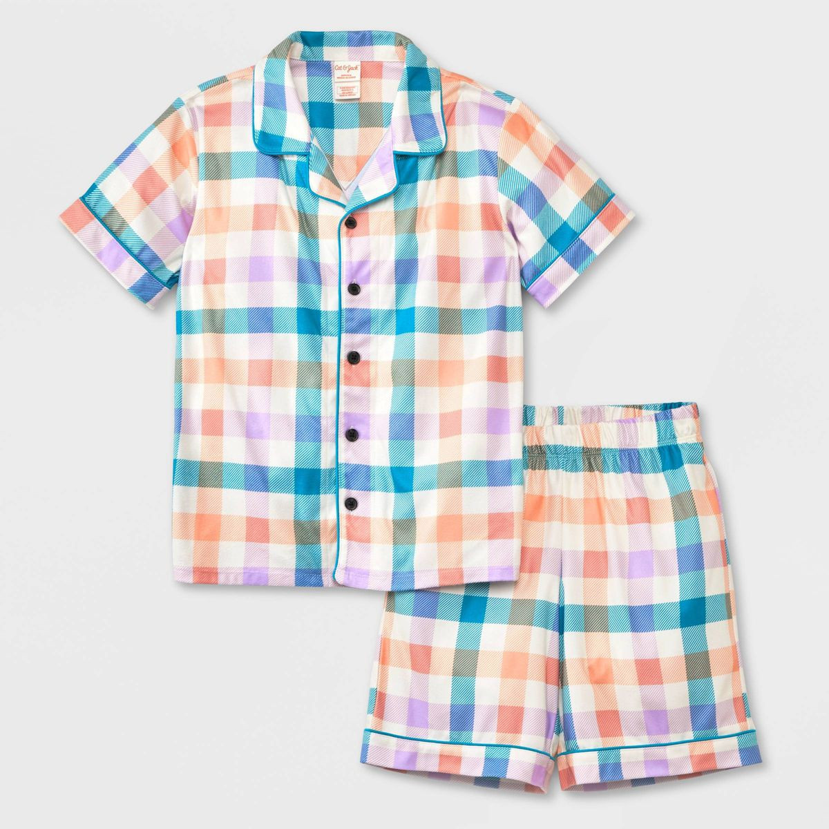 Boys' Short Sleeve Button-Up Pajama Set - Cat & Jack™ | Target