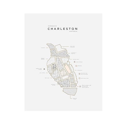 ROAM by 42 Pressed Charleston Map Print | Amazon (US)