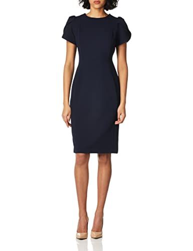 Calvin Klein Women's Tulip Sleeved Above The Knee Sheath Dress | Amazon (US)