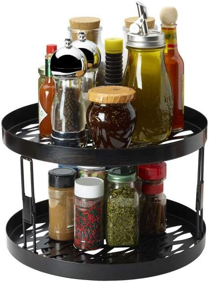 Gourmet Basics by Mikasa Haven 2-Tier Lazy Susan, Black | Amazon (US)