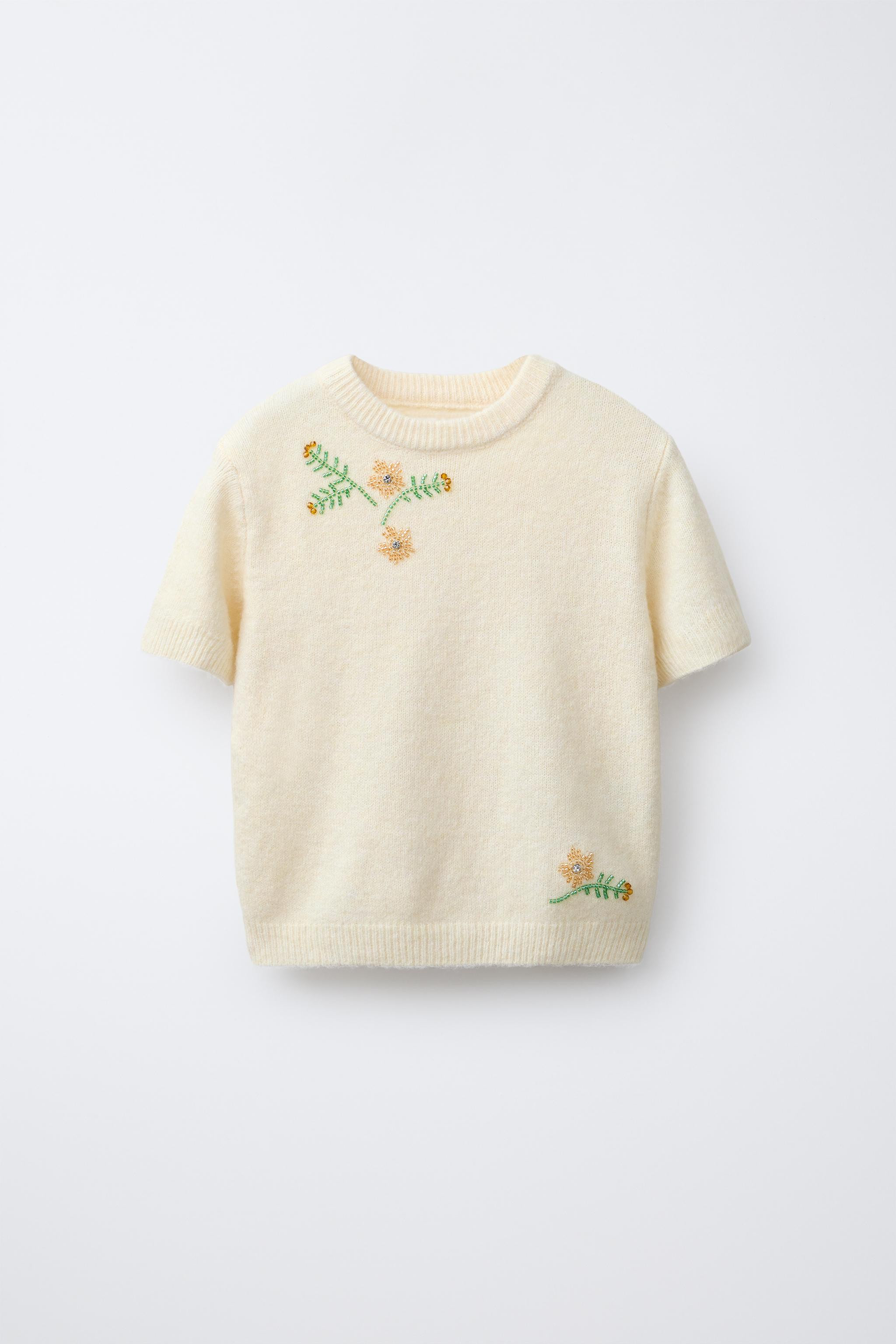 BEADED KNIT SWEATER | Zara US