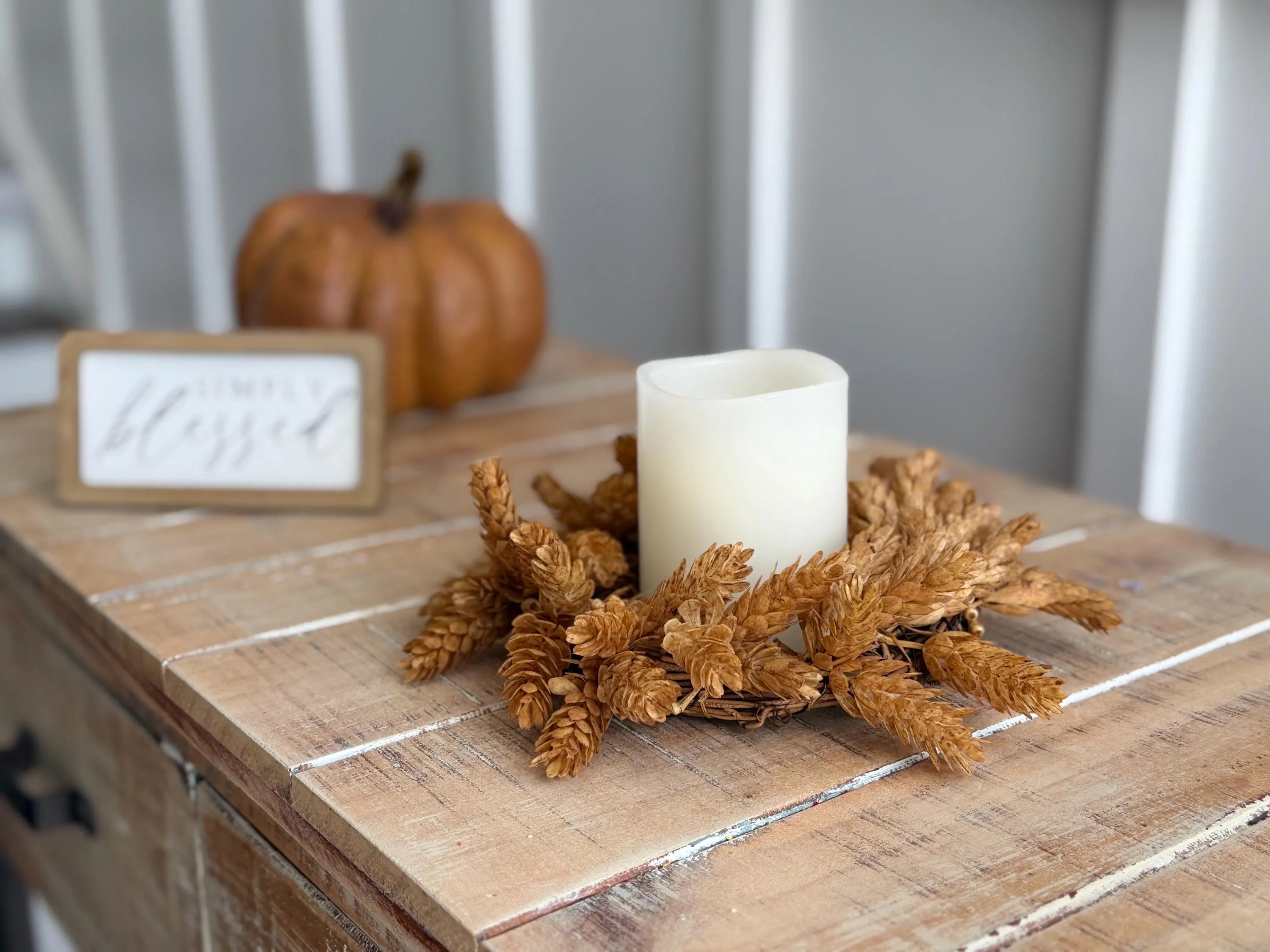Small Autumn Hop Cones Candle Ring: Rustic Hop Cones Candle Wreath, Autumn Table, Farmhouse Fall Wreath, Fits 4.5” Candle or Smaller | Etsy (Global)
