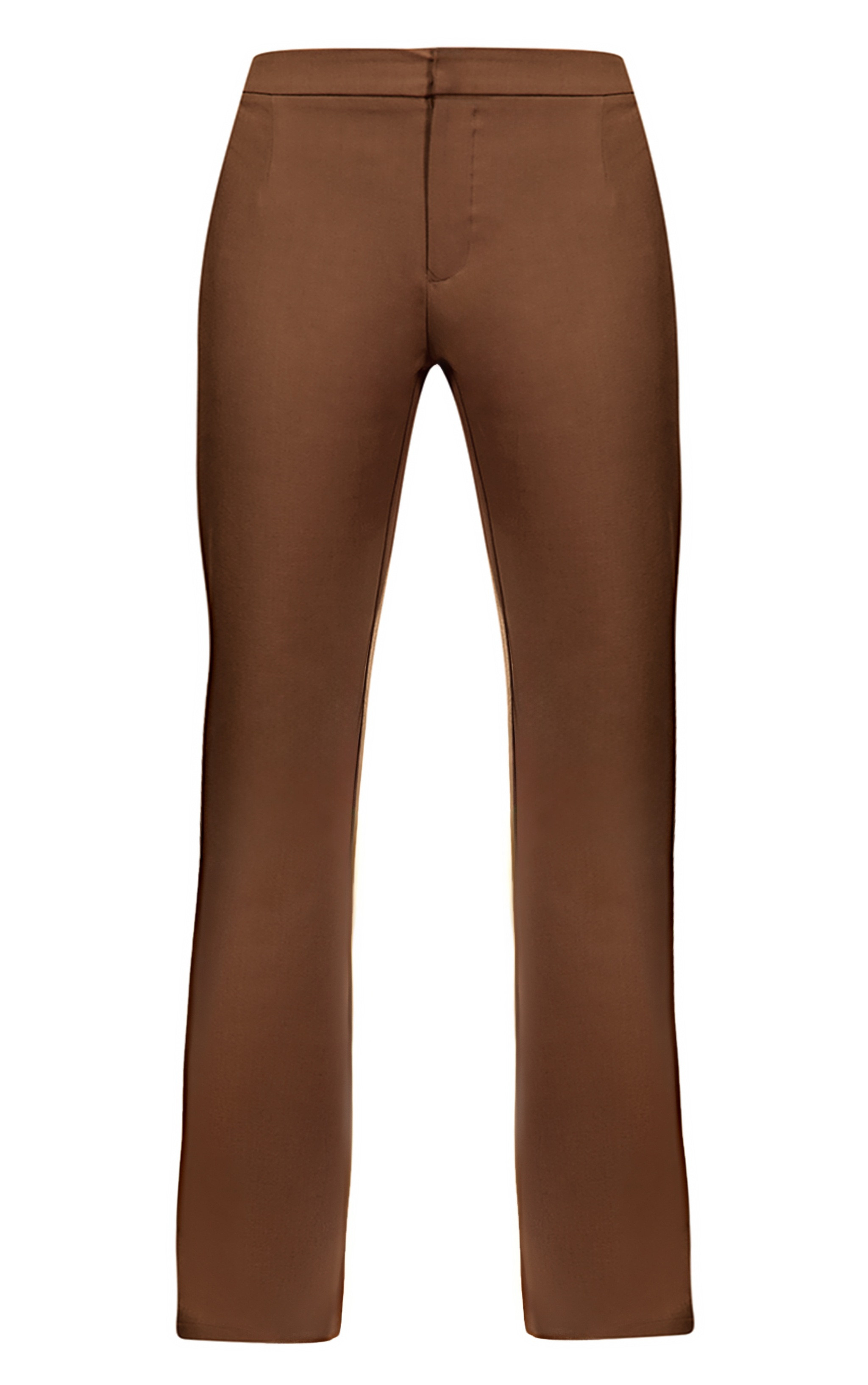 PLT Label Plus Dark Taupe Straight Leg Pants | Plus Size | Pretty Little Thing (Australia & New Zealand)