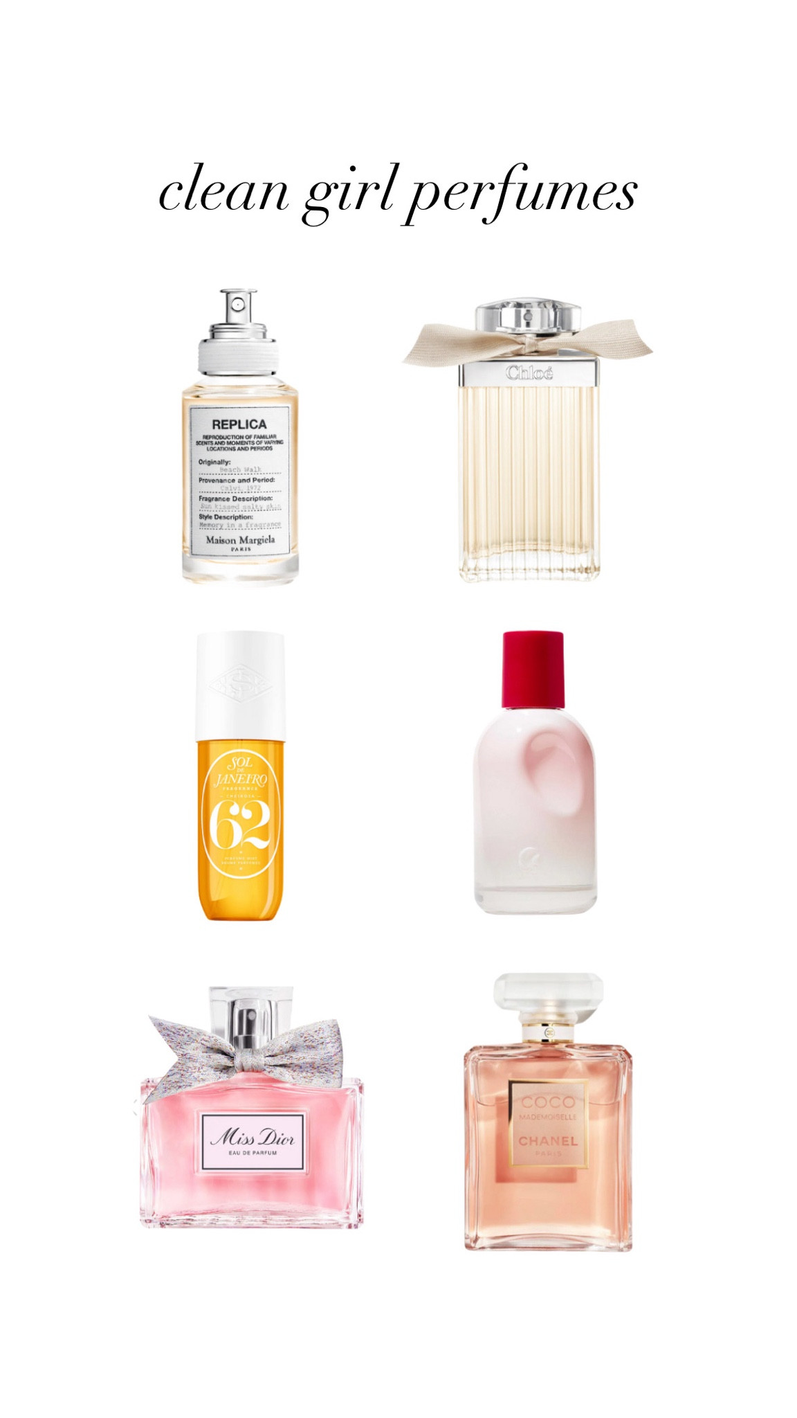 clean girl perfumes #cleangirl #perfumes #cleangirlperfumes 

#LTKBeauty #LTKHoliday #LTKStyleTip