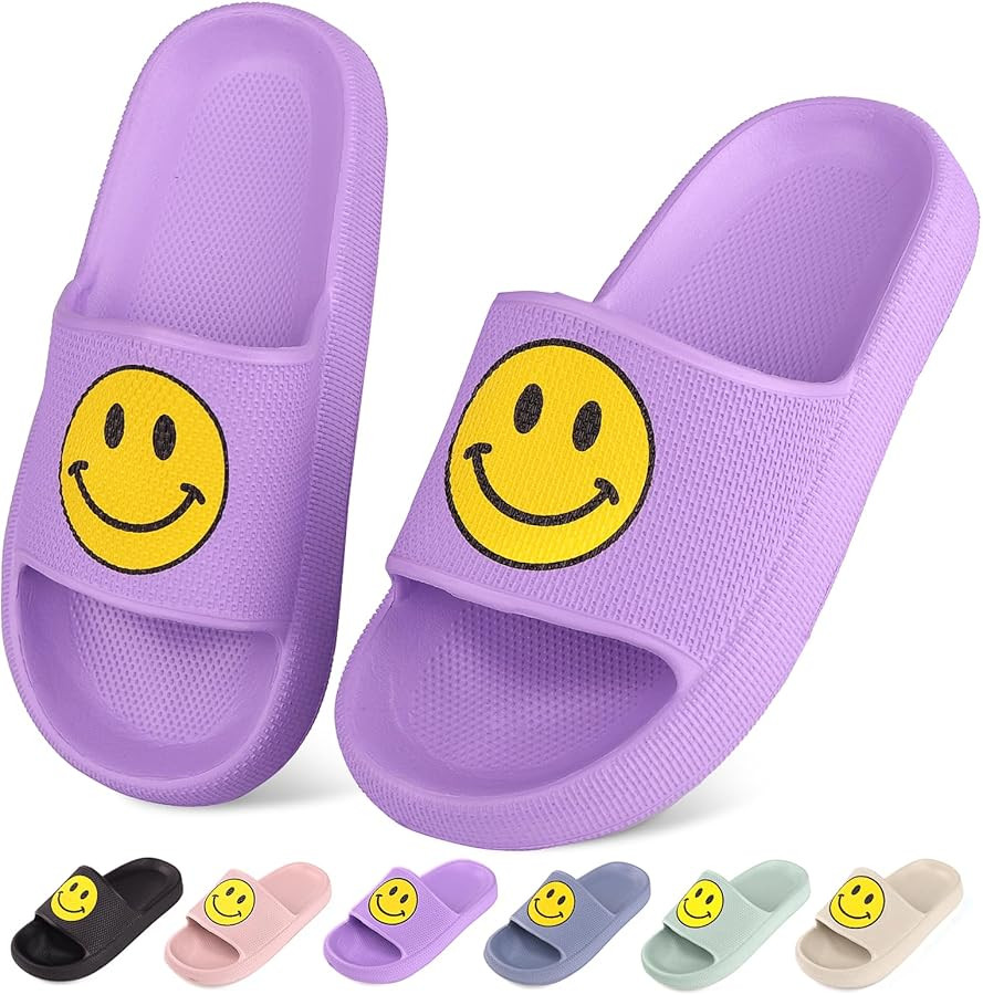 Kids Cloud Slides丨Pillow Sandals for Boys Girls丨Quick Drying Bathroom Shower Sandals丨Summer... | Amazon (US)