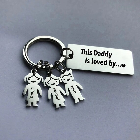 Custom Kids Name Keychain Personalized Fathers Day Gift for | Etsy | Etsy (US)