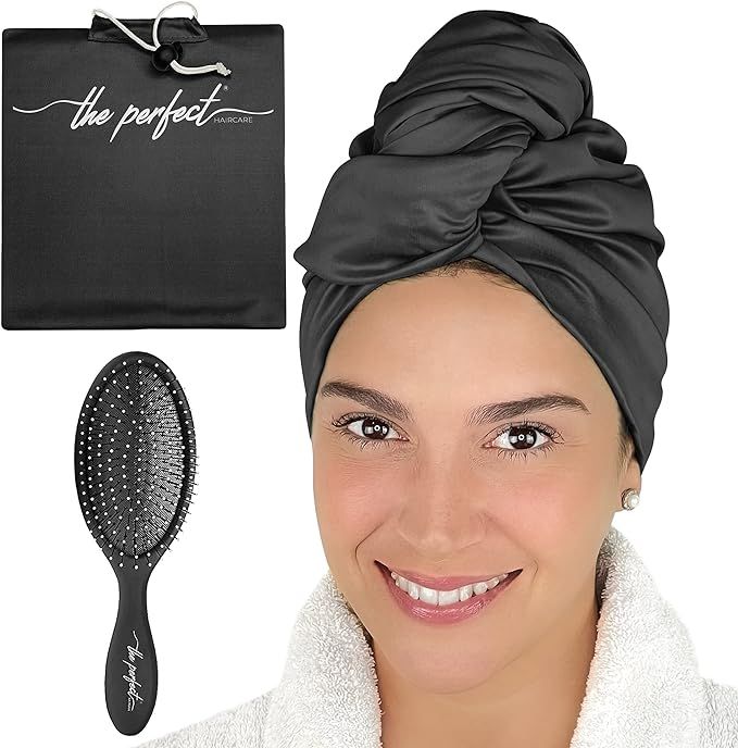 Ultra-Fine Microfiber Hair Towel Wrap - The Perfect Haircare - Anti-frizz Fast Drying Turban with... | Amazon (CA)