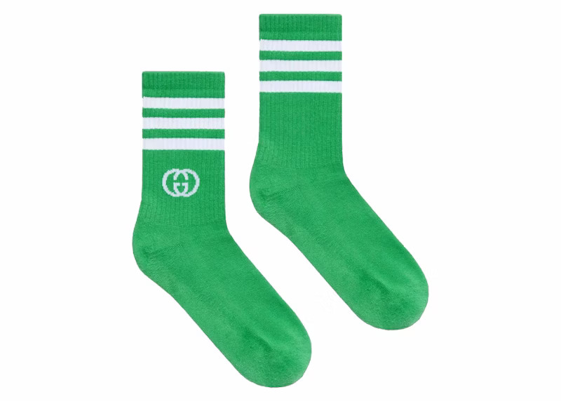 Gucci x adidas Ankle Socks Green/White | StockX