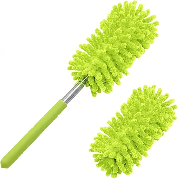 Microfiber Duster for Cleaning, Tukuos Hand Washable Dusters with 2pcs Replace Microfiber Head, E... | Amazon (US)