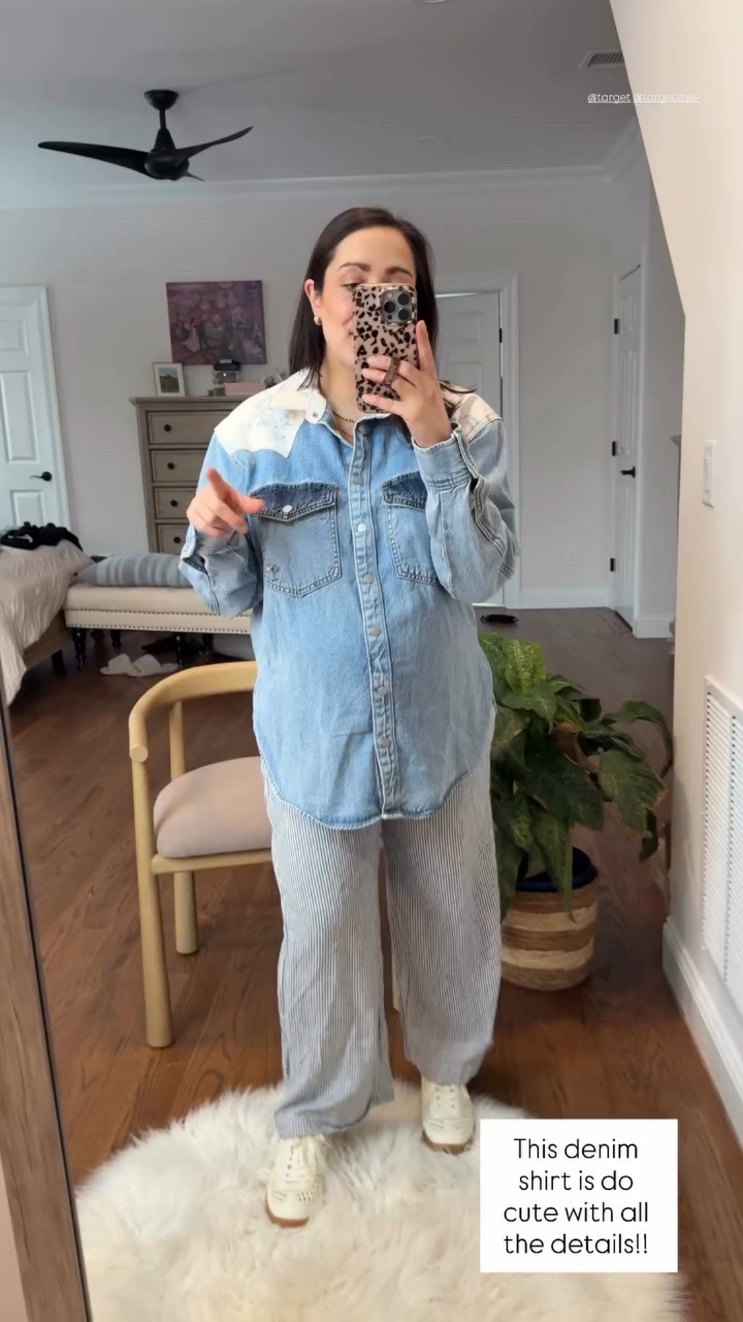 This denim shirt is do cute with all the details!! @target @targetstyle