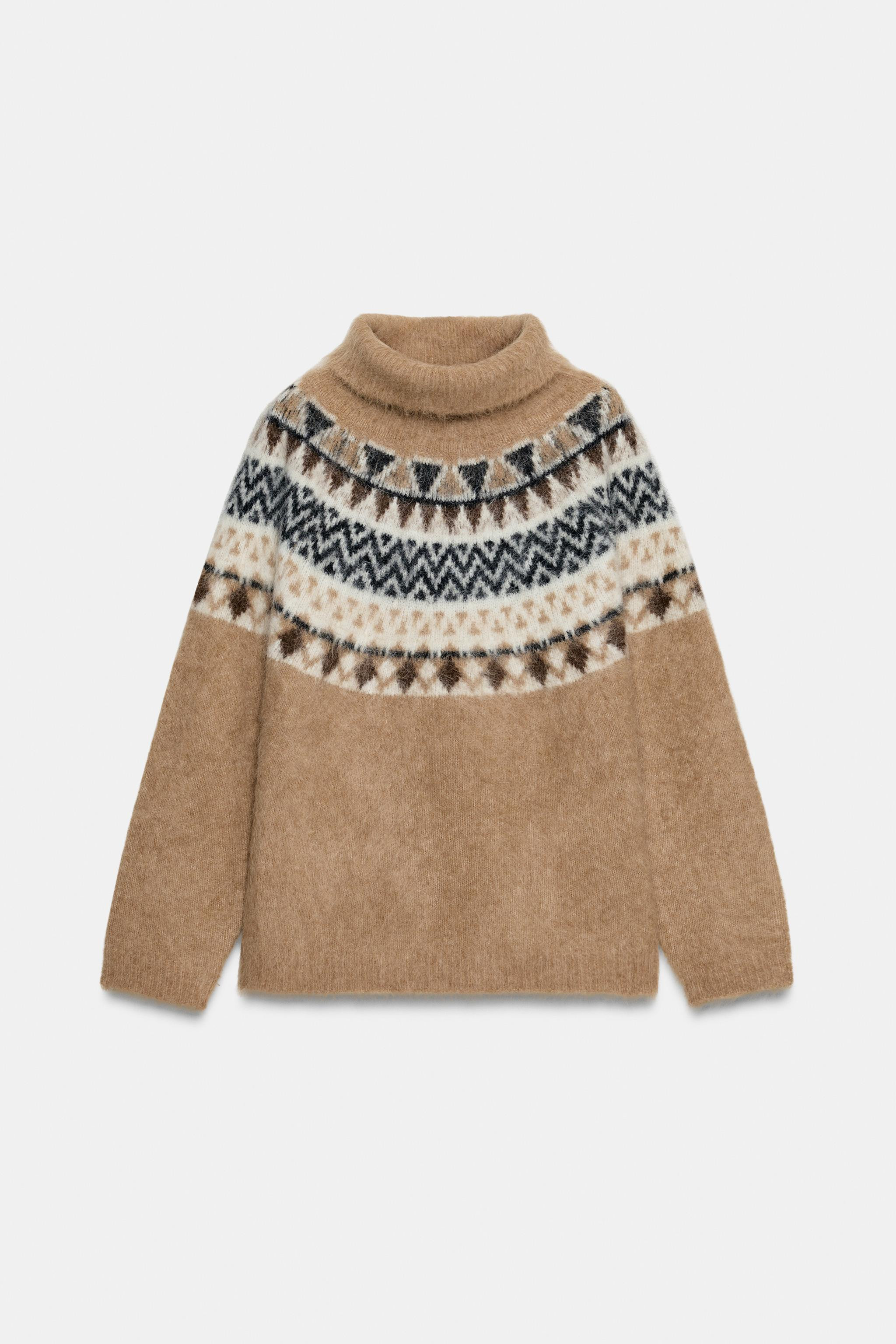 ALPACA BLEND JACQUARD JUMPER | Zara US