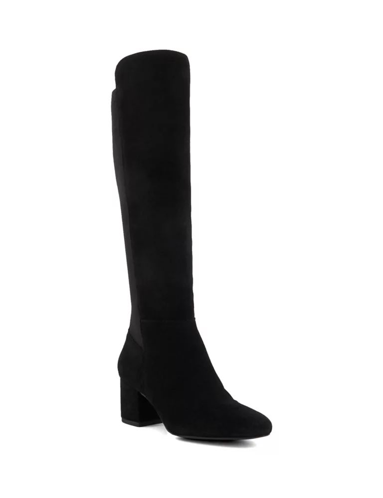 Suede Block Heel Knee High Boots | Marks & Spencer (UK)