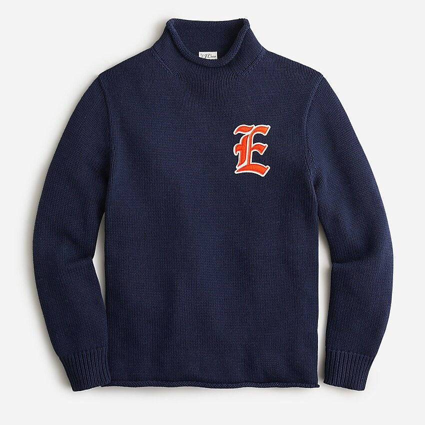 Heritage cotton rollneck letter sweater | J. Crew US