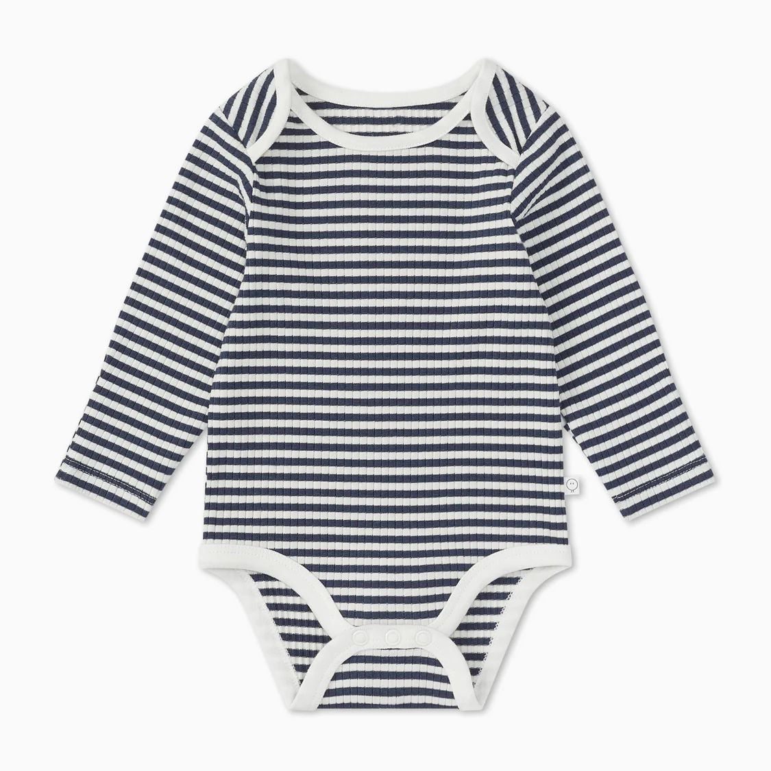 Striped Ribbed Long Sleeve Bodysuit | Baby Mori