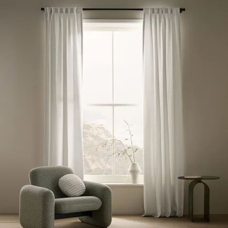 Sunbrella® Lucena Curtain​​ - White | Sunbrella
