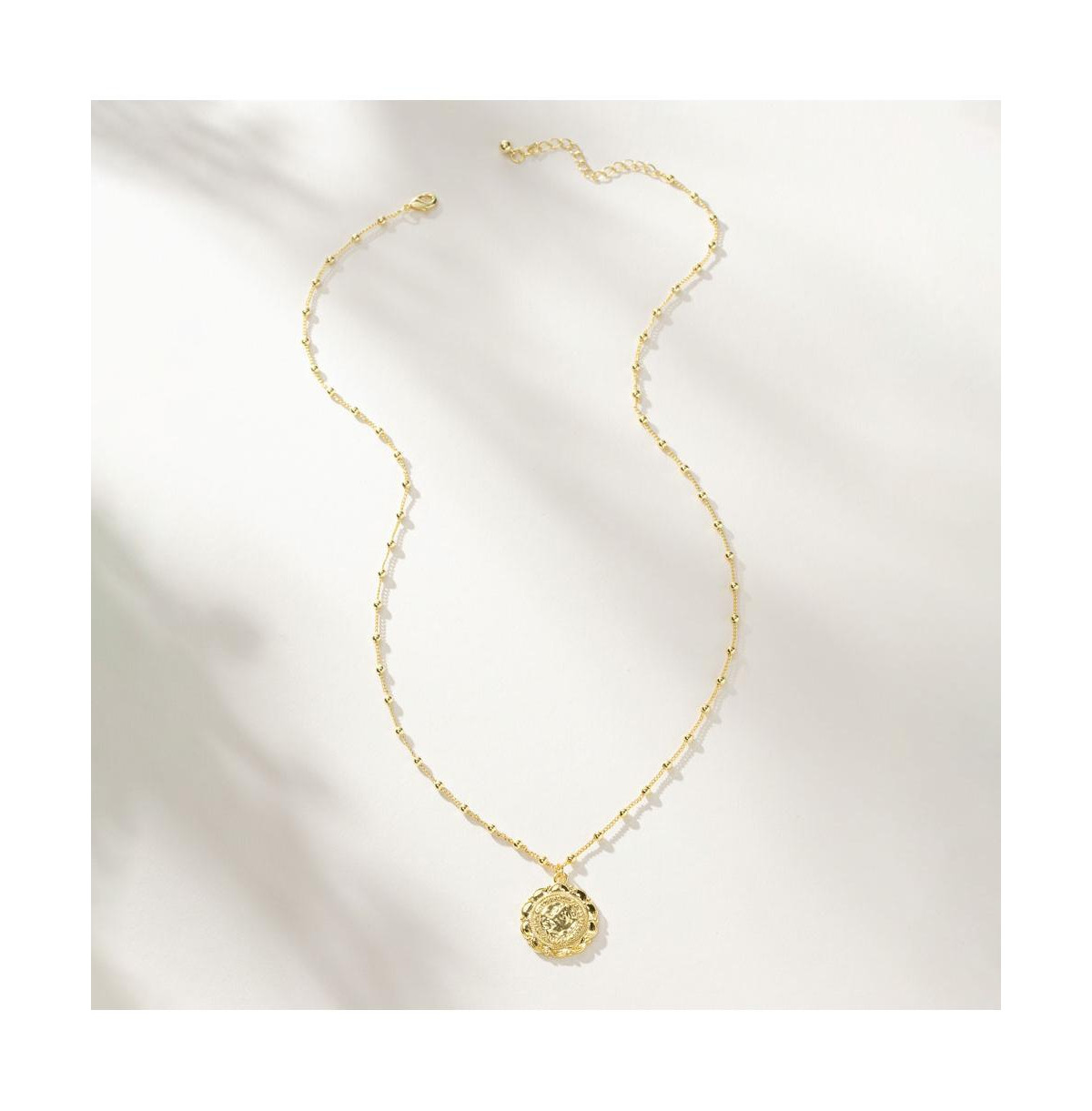 14k Gold-Plated Atocha Pendant Necklace, 15.5" + 3" extender - Gold | Macy's