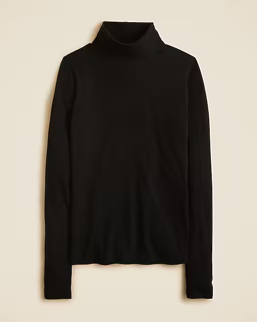 Feather jersey turtleneck | J. Crew US